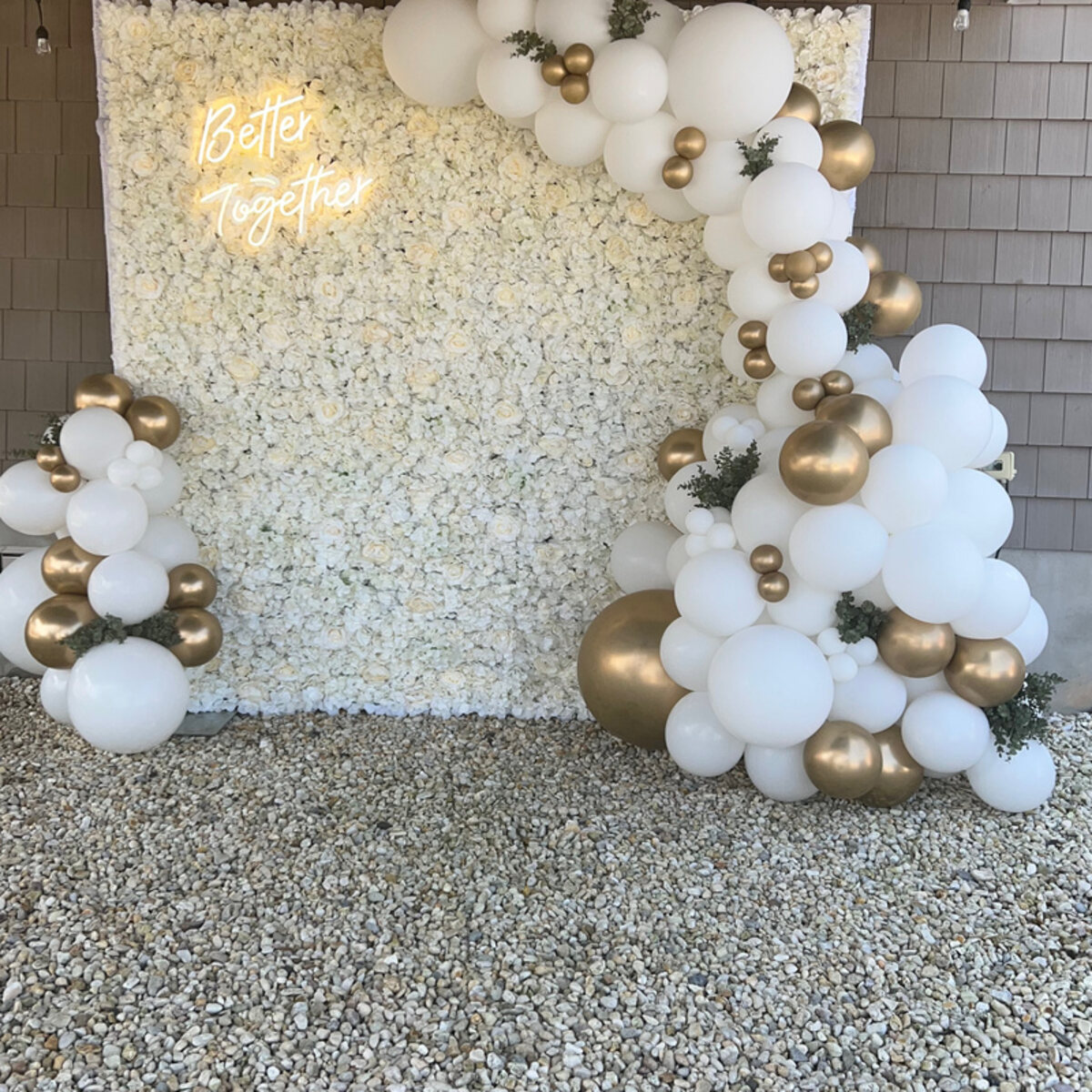 White & Ivory Flower Wall