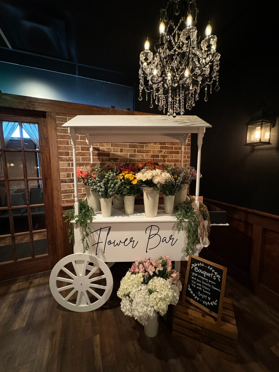 The &ldquo;Rosie&rdquo; Cart set as a flower bar